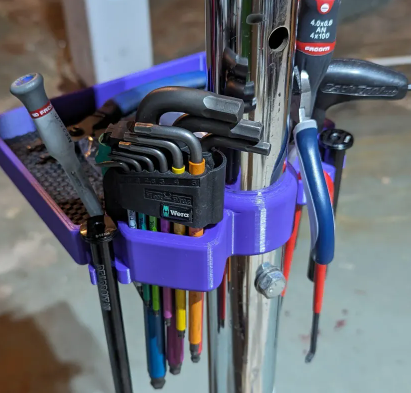 Bike stand tool tray