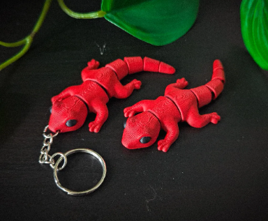 Flexi Salamander Keychain 3 pack
